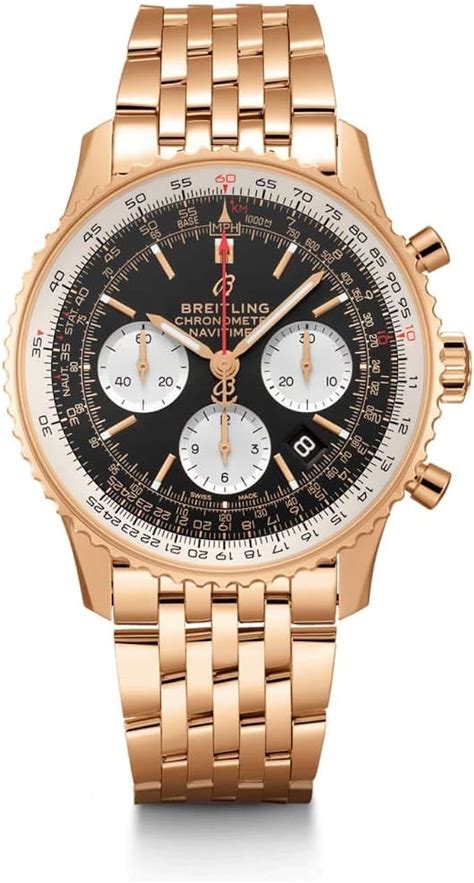 rose gold breitling women's watches|breitling navitimer gold price.